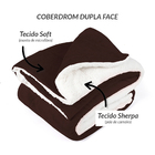 Coberdrom Sherpa Cobertor Tabaco Queen Size Dupla Face Sherpa