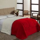 Coberdrom Sherpa E Flannel Atenas Queen 01 Peça - Vermelho