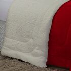 Coberdrom Sherpa E Flannel Atenas Queen 01 Peça - Vermelho