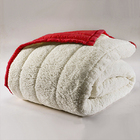 Coberdrom Sherpa Queen Casal Avulso Dupla Face Casen Vermelho