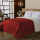 Coberdrom Sherpa Queen Casal Avulso Dupla Face Casen Vermelho
