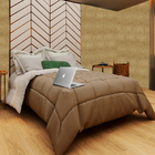 Coberdrom Sherpa Queen Moda Vegana Dupla Face 2 Em 1 Bege Cas