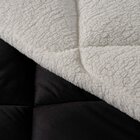 Coberdrom Sherpa Queen Tipo Lã De Carneiro Preto E Palha Dupl