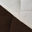 Coberdrom Sherpa Solteiro Dupla Face Marrom Casen