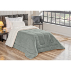 Coberdrom Soft Solteiro 1pç Cinza