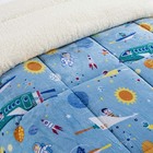 Coberdrom Solteiro Carrosel Kids Manta Flannel Sherpa Infanti