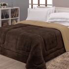 Coberdrom Solteiro Marrom Aconchego Casa Dona