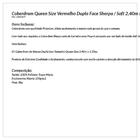 Coberdrom Vermelho Cobertor Queen Size Soft E Sherpa Dupla Fa