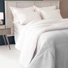 Coberdron Edredom Casal D. Face Sherpa Mantinha Cinza