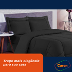 Coberta Dupla Face 6 Pçs Casal Queen Casen -  Lençol Incluso