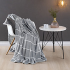 Cobertor Brooklyn Casal Mantinha Flannel Quadriculado - Cinza