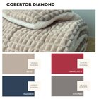 Cobertor Casal Diamond Dupla Face Manta Flannel Vermelho