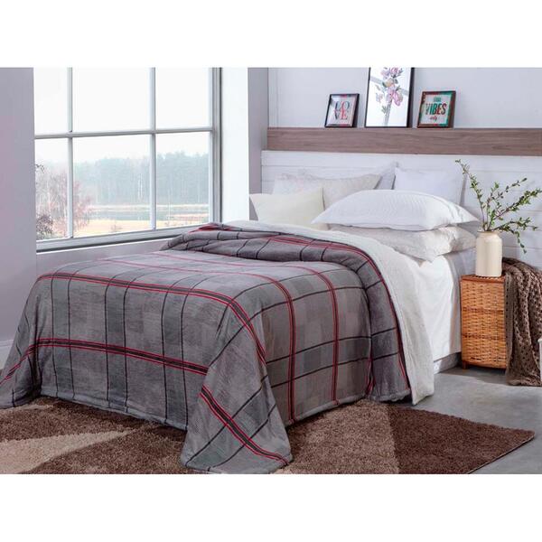 Cobertor Casal Jolitex Dupla Face Com Sherpa Nova Coleção Est