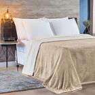 Cobertor Casal King E Manta 1 Peça Cáqui