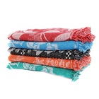 Cobertor Casal King Vermelho Com Branco 100% Algodão