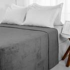 Cobertor Casal Manta De Microfibra 1,8x2,2m Cinza Escuro - Ca