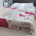 Cobertor Casal Microfibra Rosera Bege - Corttex