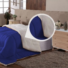Cobertor Casal Queen Dupla Face 2 Em 1 Com Sherpa Azul Cotex