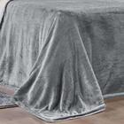 Cobertor Casal Queen E Manta 1 Peça Cinza