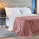 Cobertor Casal Queen E Manta 1 Peça Rosê