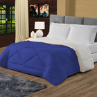 Cobertor Casal Queen Sherpa Dupla Face Azul Royale Casen