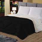 Cobertor Casal Queen Sherpa Dupla Face Preto Casen
