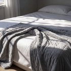 Cobertor Casal Queen Size Plush Polister Cinza Hedrons