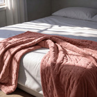 Cobertor Casal Queen Size Plush Polister Laranja Hedrons