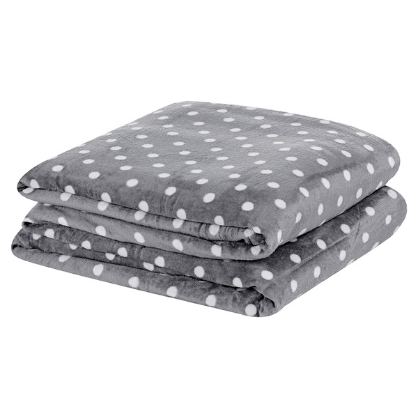 Cobertor Celine Casal Queen Manta Flannel Mantinha Bolinhas -