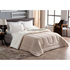 Cobertor Coberdrom Sherpa Queen Bege Dupla Face 2,50m X 2,40m