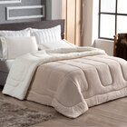 Cobertor Coberdrom Sherpa Queen Bege Dupla Face 2,50m X 2,40m