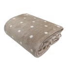 Cobertor De Berço Toque De Seda Poá 90x110cm Bege/branco