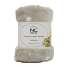 Cobertor De Berço Toque De Seda Poá 90x110cm Bege/branco