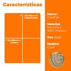 Cobertor De Casal Microfibra Antialérgico 1,8x2,2m Bege - Cam