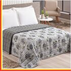 Cobertor Decorativo Casal Padrão Quatro Estações - Cinza