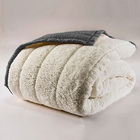 Cobertor/edredom Colcha Com Sherpa Fique Em Casa Cinza Casen