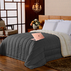 Cobertor/edredom Colcha Com Sherpa Fique Em Casa Cinza Casen