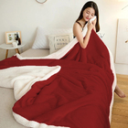 Cobertor/edredom Sherpa Queen Dupla Face Inverno Casen Vermel