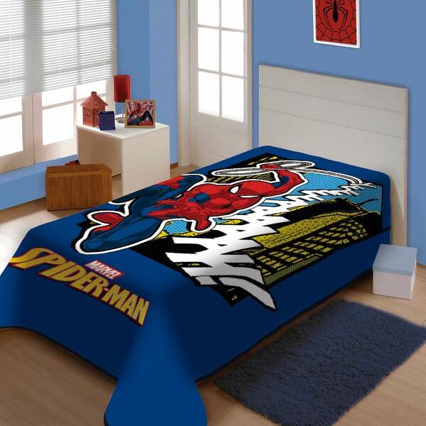 Cobertor Infantil 1,50x2,00 Homem Aranha Em Ação