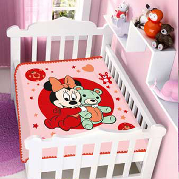 Cobertor Infantil Baby Raschel Disney Minnie Estampas 90x110c