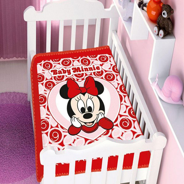 Cobertor Infantil Baby Raschel Disney Minnie Estampas 90x110c