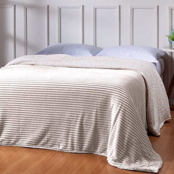 Cobertor Juma Moscou Queen Off White Elegancia E Aconchego