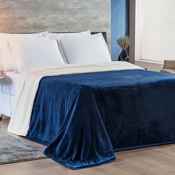 Cobertor King Alaska Dupla Face Sherpa/mantinha 1 Peça - Mari