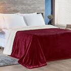 Cobertor King Alaska Dupla Face Sherpa/mantinha 1 Peça - Vinho