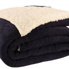 Cobertor King Canada Mantinha/sherpa 3 Peças - Azul Marinho