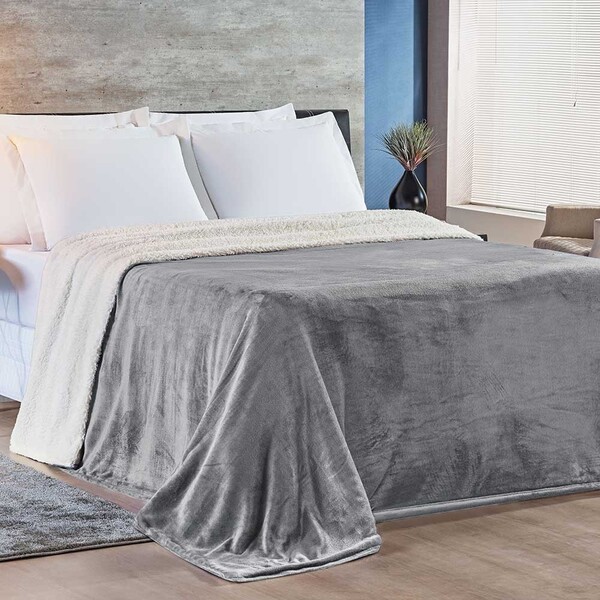 Cobertor Magnific Casal King Sherpa Com Manta Microfibra Toqu