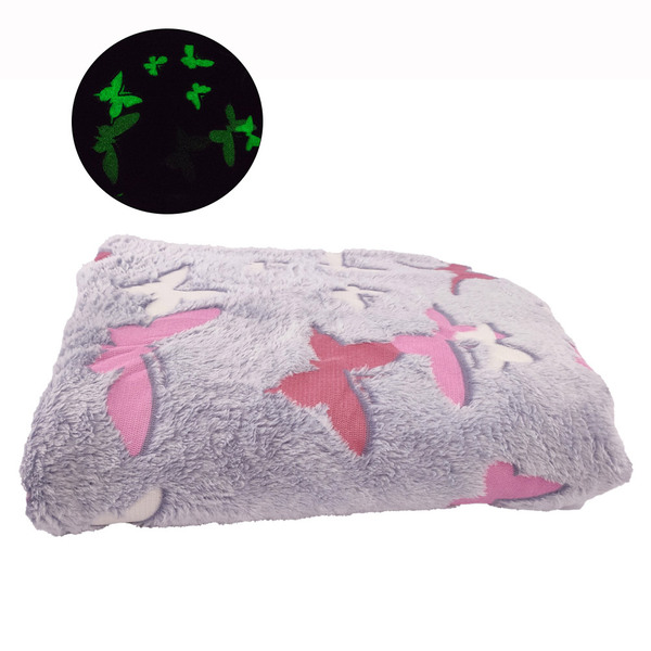 Cobertor Manta Mantinha Brilha No Escuro Infantil Aveludado E