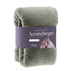 Cobertor Manta Microfibra - King Size - Liso - Verde Oliva -