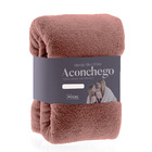 Cobertor Manta Microfibra - Solteiro - Liso - Pêssego - 1 50m