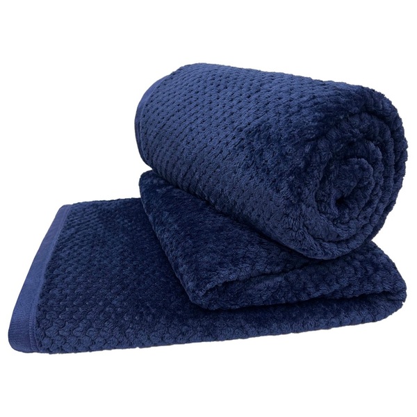 Cobertor Manta Queen Diamond 100% Poliéster - Marinho